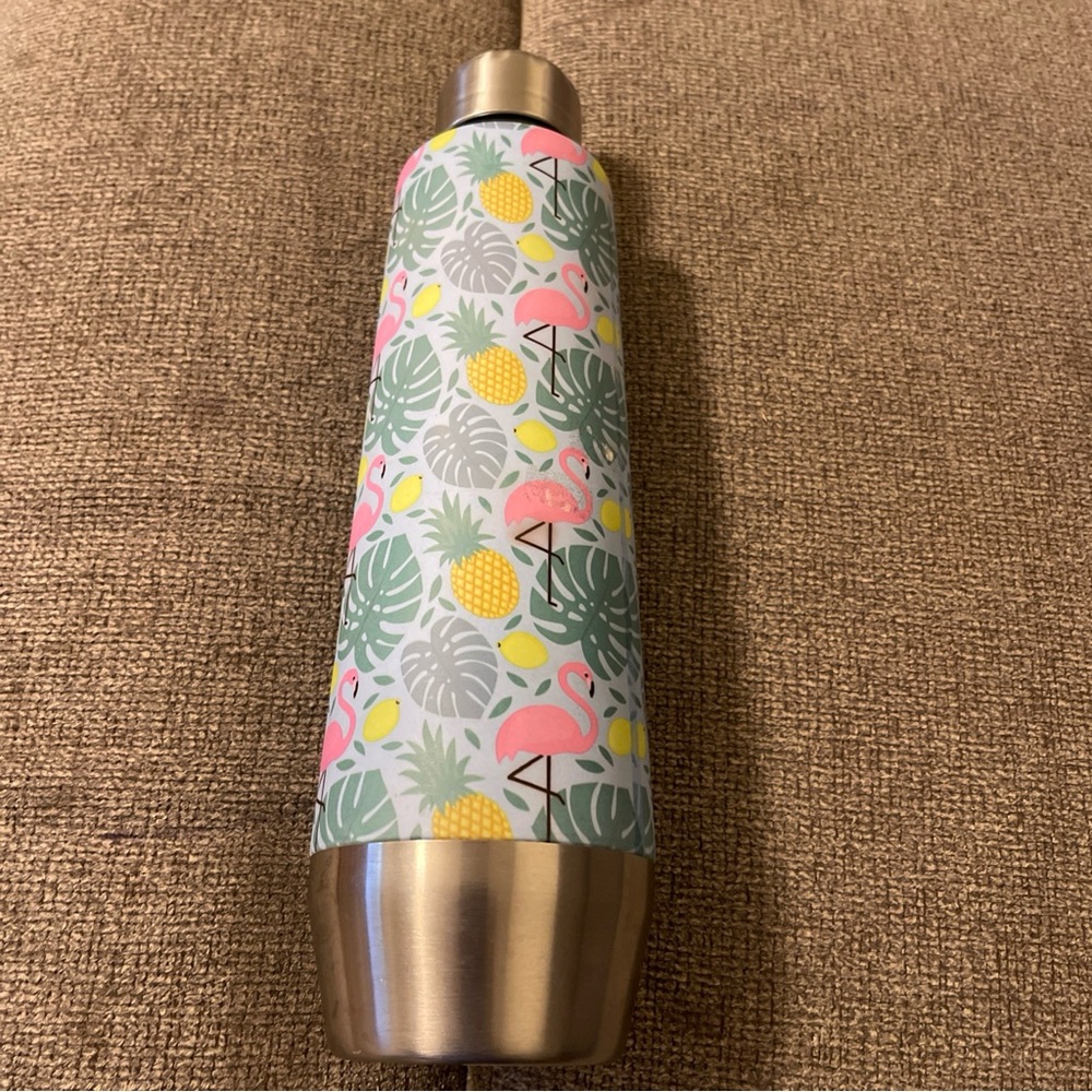Manna Metal Water Bottle. Floral Pattern 18oz
